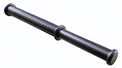 Silhouette Police Baton, Rubber Cudgel, Law Enforcement, Security, 3D Render, Isolated