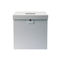 Locked ballot box isolated on transparent background