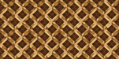 Beautiful seamless tile pattern with abstract geometric design in rich brown tones. pattern floor