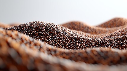 Abstract close-up of textured seeds, hills.  Possible use Background for nature, food