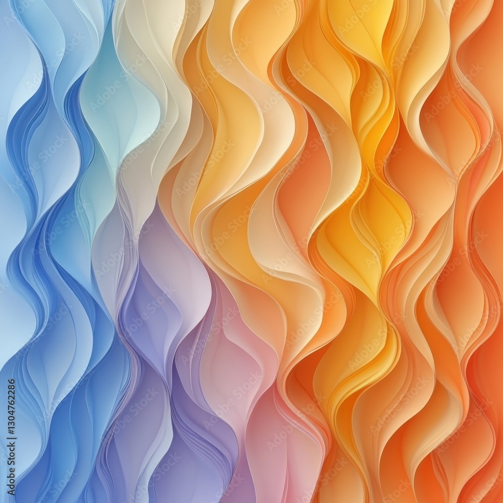 Poster abstract colorful wave pattern design with smooth gradient effect and dynamic flow for modern artist
