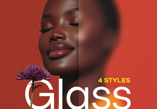 Glass Photo Effect Mockup