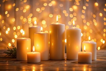 Soft Warm White Candle Silhouette PNG - Romantic Home Decor