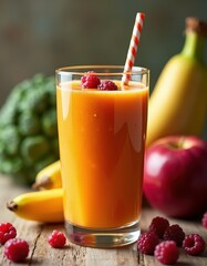 Close-Up of Smoothie Made With Superfoods