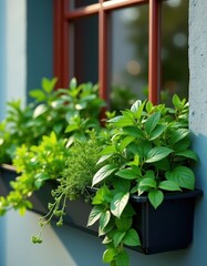 Window Box Filled With Herbs