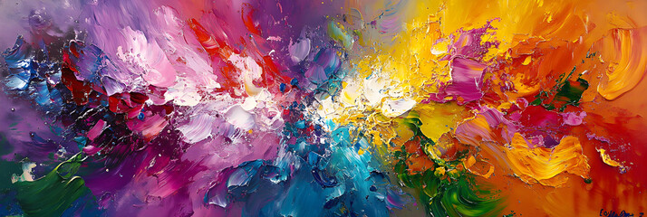 Dynamic Color Explosion: A Vivid Splash of Creativity Captured in Motion