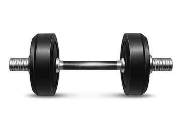 Fototapeta premium Dumbbell on White Fitness Object Training