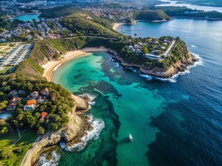 Stunning Aerial Drone Shot of Watsons Bay, Sydney Harbour, Australia - Coastal Landscape Photography