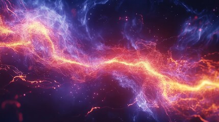 Nebula's Embrace: Witness the cosmic ballet of a breathtaking nebula, painted in vibrant hues of blue and orange.