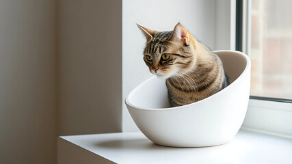 With a sleek, high-back design, this plastic cat bowl minimizes food scatter while providing optimal support for your pet’s posture. 