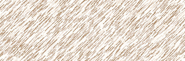 Chaotic uneven brown slanted lines of worn linen as seamless pattern. Abstract bg with diagonal linen fabric texture. Melange wool textile. Rough carpet with uneven dots and specks © Kusandra