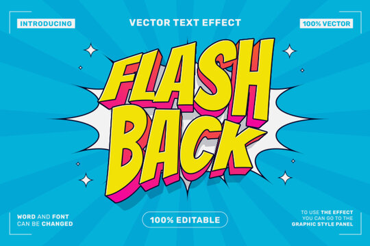 Flashback Comic Style Text Effect – Editable & Dynamic Typography
