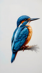 Obraz premium colorful Kingfisher bird on branch