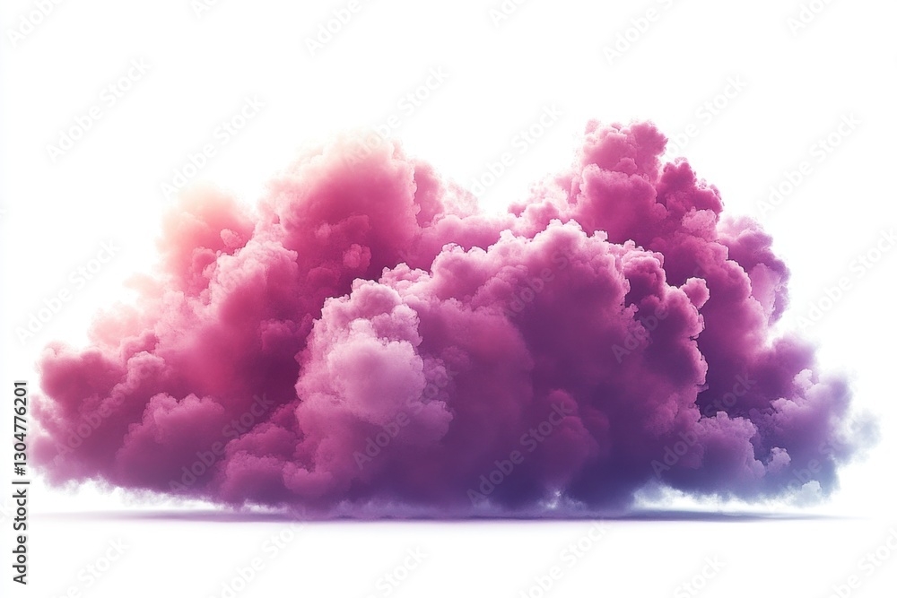 Aufkleber dreamy pink cloud formation against a bright white backdrop creating a soft ethereal and visually ca