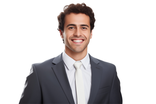 Smiling Arab Businessman in Professional Suit on Transparent Background – Confident, Successful Entrepreneur Ready to Lead, Innovate, and Excel in the Corporate World.Dubai. PNG cut out.