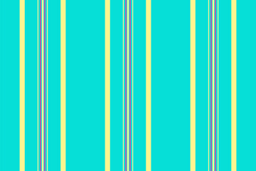 Lady texture vector vertical, french lines background textile. Silk stripe fabric seamless pattern in teal and yellow colors.
