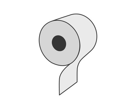recommend clip art: Toilet paper roll or tube icon design, template for wc. Bathroom hygiene icons, kitchen cleaning towel. Blank soft scroll product.