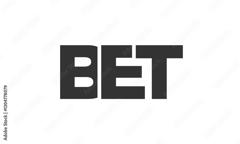 Poster bet logo design template with strong and modern bold text. initial based vector logotype featuring s