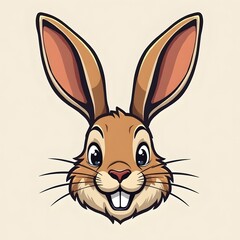 Obraz premium Cheerful Rabbit Against Light Background