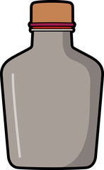 colourful hot medicine bottle hand drawn vector image with transparent background