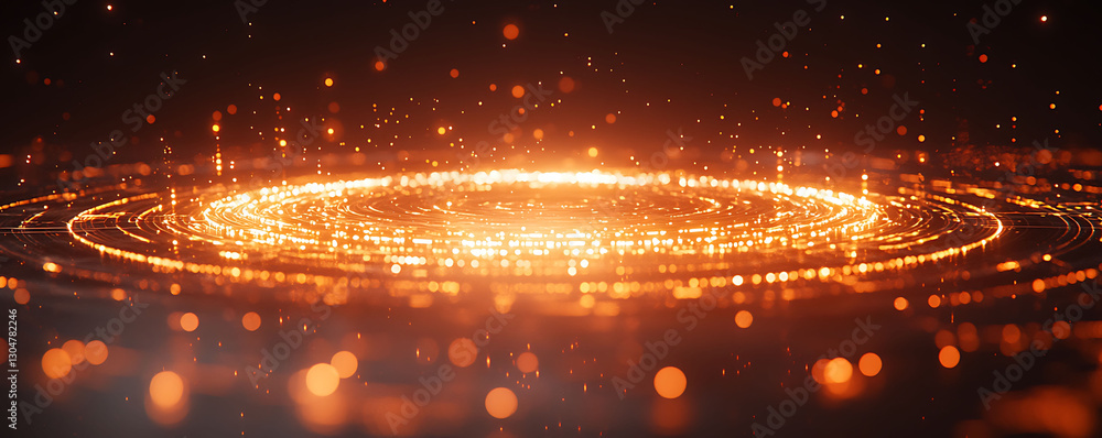 Poster intense golden light swirls in concentric circles, creating a mesmerizing energy field. perfect for 