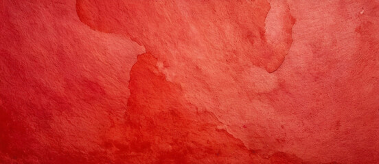 Abstract red watercolor painted paper background texture