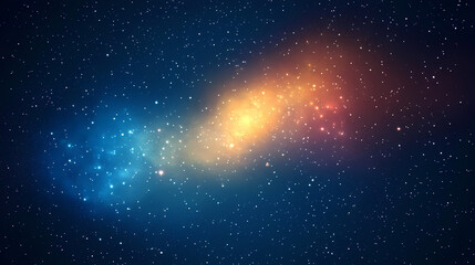 Blue and Orange Nebula with Stars