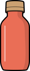 syrup bottle hand drawn vector image with transparent background