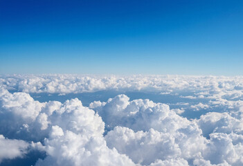 Beautiful blue sky with a background of white clouds