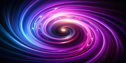 Obraz premium Swirling Violet Color Spiral Silhouette Photography
