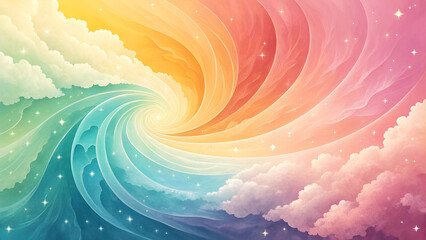 A mesmerizing mix of bright and pastel hues, forming a visually engaging abstract background design.