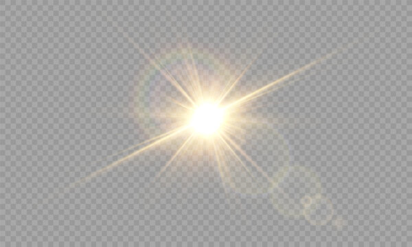 Glow isolated white transparent light effect, sun light with lens flare effect. Sun flush, Overlays, light, Sun, sunrays, transitions, lens flare, light leaks and glare in PNG format. PNG sunlight fla