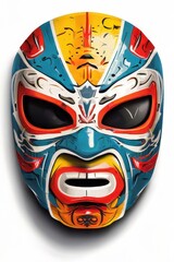 Naklejka premium an AI Image Generator, Colorful Mask with Intricate Design