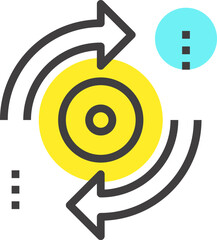 update flat line web icon concept