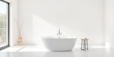 Contemporary Bathroom Design, Natural Light, Soaking Tub