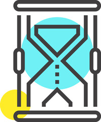 deadline flat line web icon concept