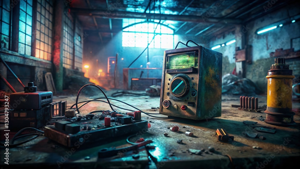 Poster urban exploration: arduino multimeter measurement in decaying industrial setting
