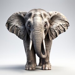 Fototapeta premium an AI Image Generator, a Majestic Elephant Facing Forward o