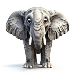 Fototapeta premium an AI Image Generator, a Majestic Elephant Facing Forward o