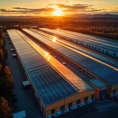 Sustainable Energy Solutions Solar Panels on Industrial Roofs