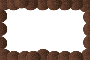 chocolate chip cookies, Cookie Frame, PNG Food, PNG Frame,