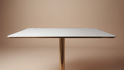 Minimalist white and gold table
