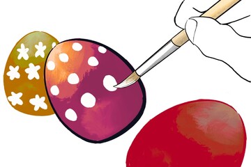 easter egg with a painted egg