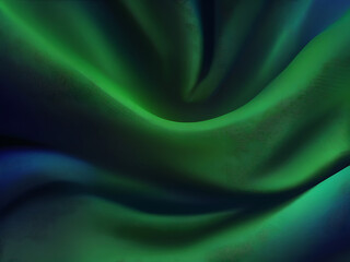 Obraz premium Green Texture of leather material line metallic plate in dark room, vibrant colored background. ai