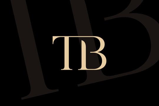 TB or BT letter logo icon design. Classic style luxury initials monogram.