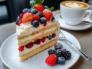 Delicious Berry Cake with Fresh Berries