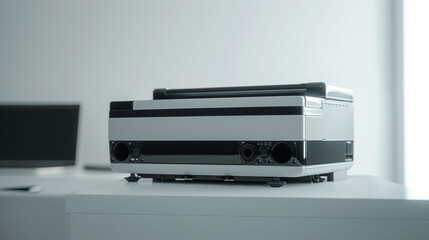 Printer product shoot, on an isolated white background, object focused, png, stock image, hd quality,