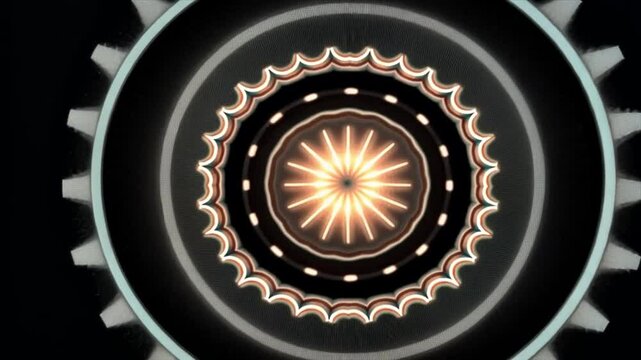 Abstract Mandala Gear Design:  A Kaleidoscopic Visual Masterpiece