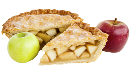 Delicious Homemade Apple Pie with Apples, Ready to Eat Sweet Dessert