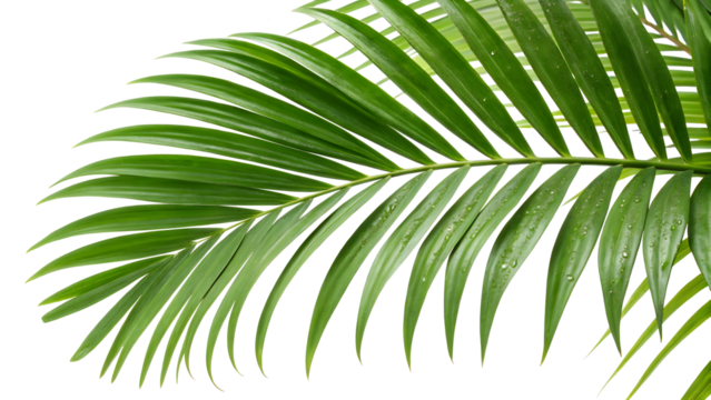 palm leaf isolated on transparent background